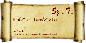 Szász Tanázia névjegykártya